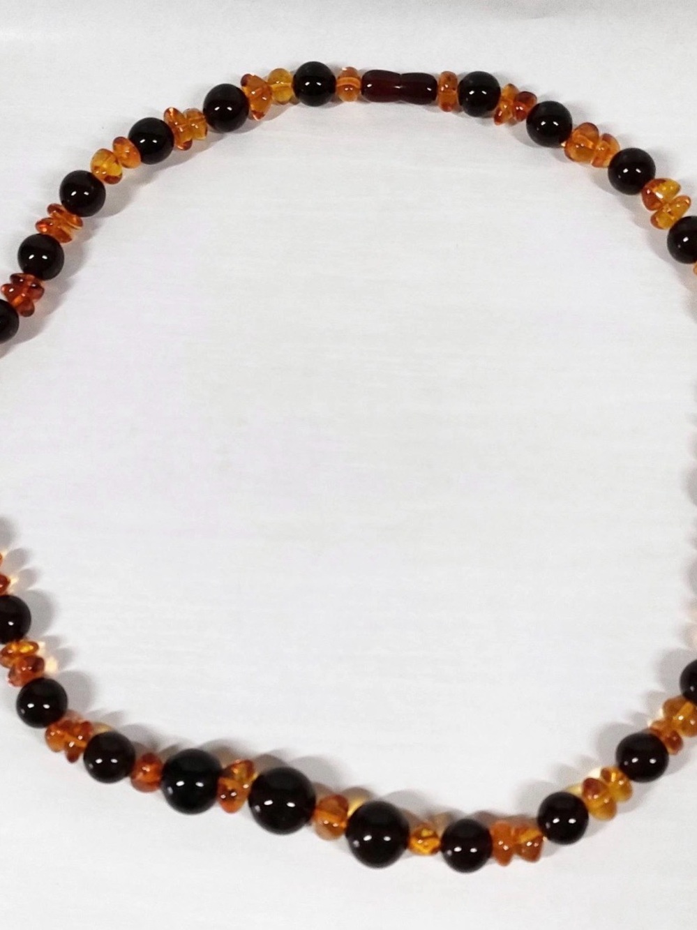 Amber and Dark Brown Beaded Necklace - Women Jewelry